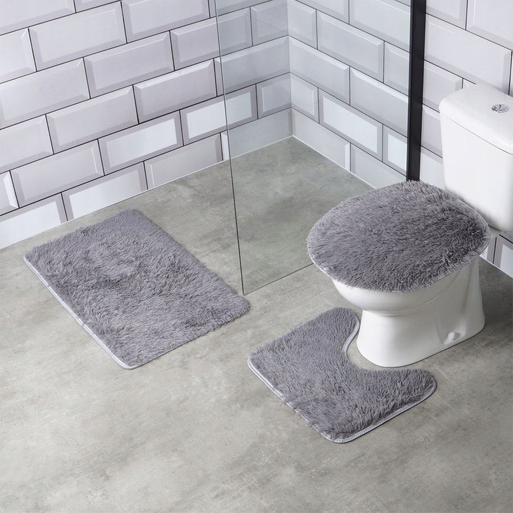 Bathroom Set Hairy Soft Rug Board Cover for Bathroom Packaging status original