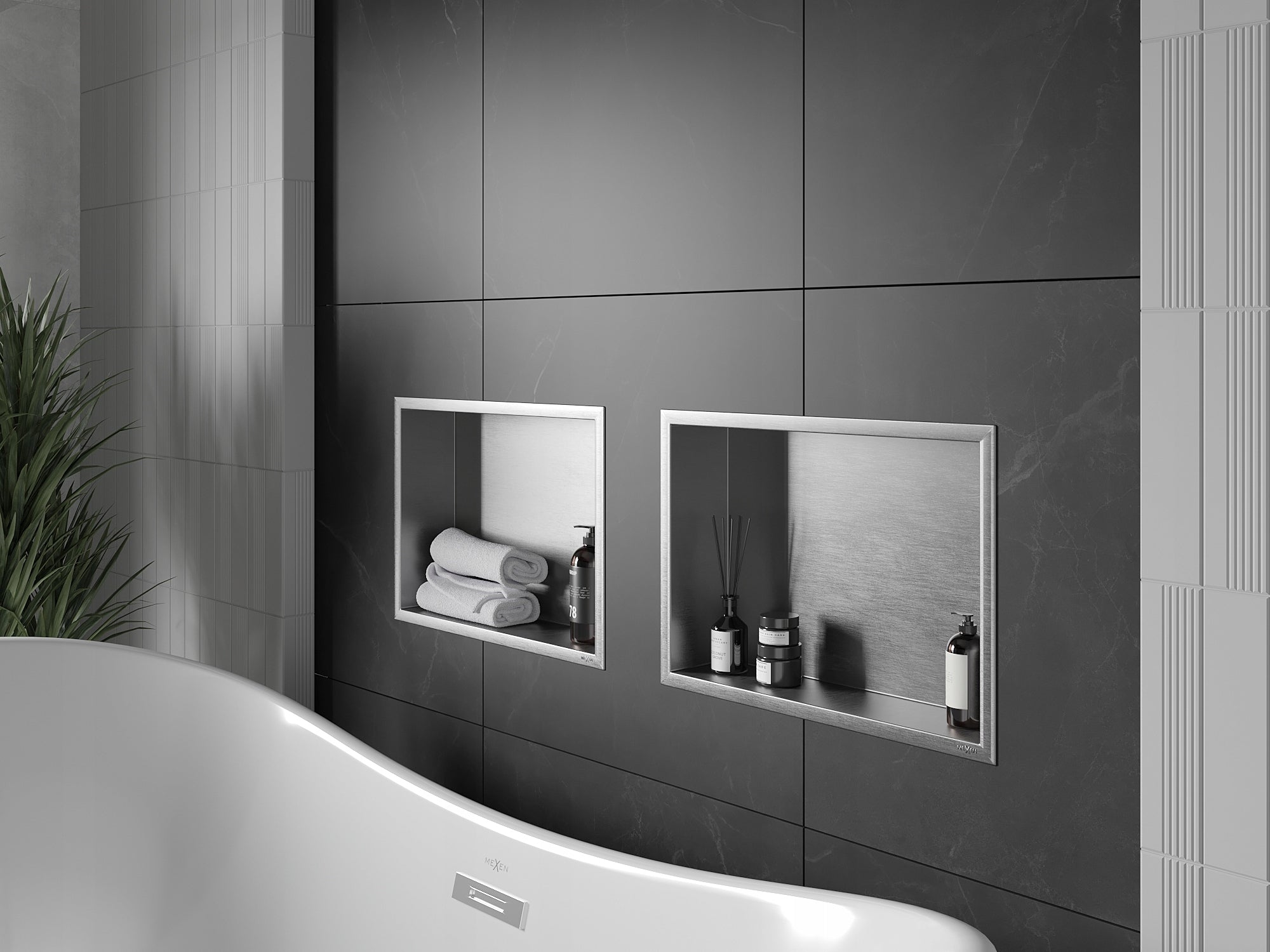 Bathroom Shower Shelf Flange 45x30 Mexen X-Wall inox Brand Mexen