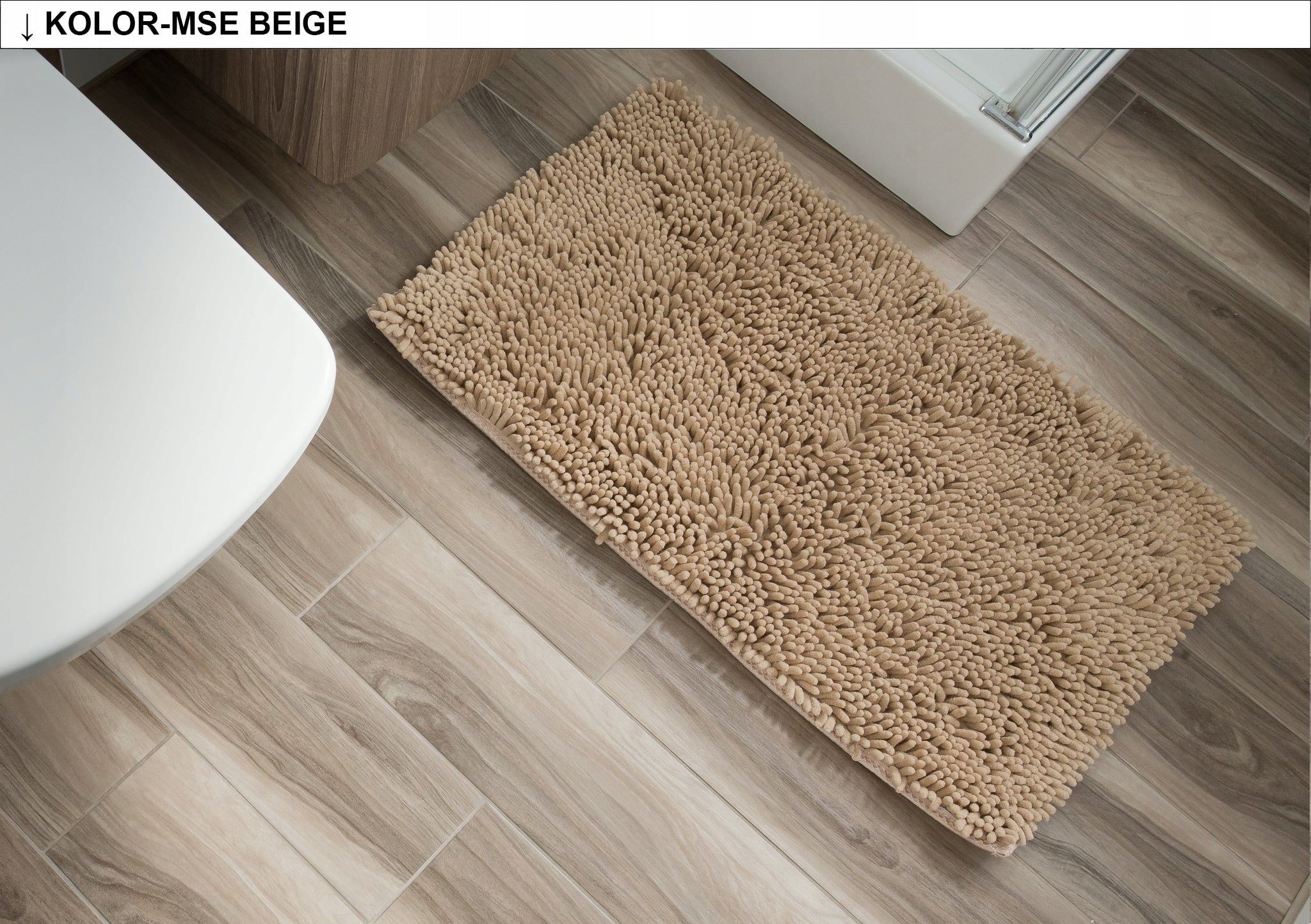 Bathroom mat shaggy 50x80 CHENILLE 9 COLORS Brand Dywany Chemex