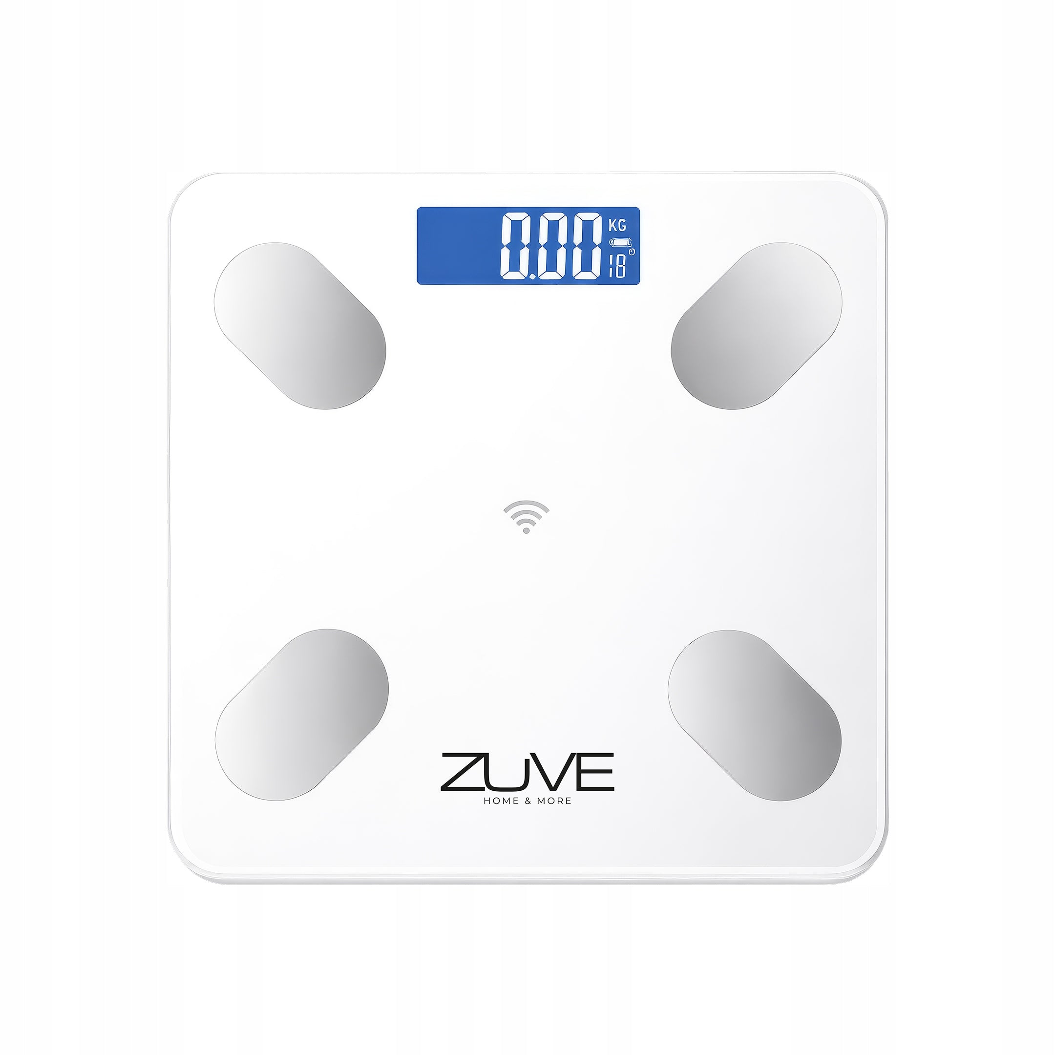 Bathroom scale SMART Analytical ZUVE Poland APPLICATION PL size 30cm BMI Manufacturer code Waga Analityczna Zuve 30x30 cm