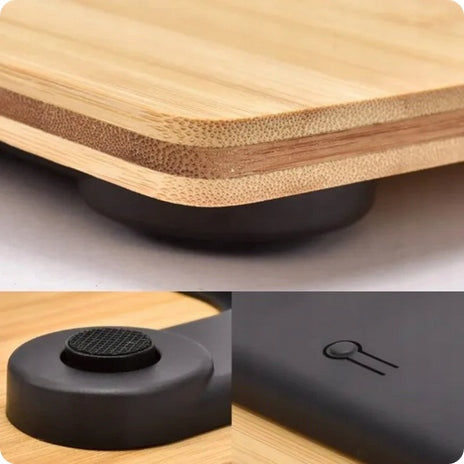 Bathroom scale bamboo electronic LCD up to 180 kg modern, stable Brand FHBabyLand