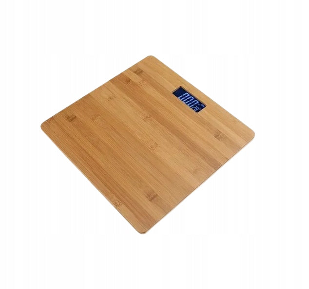 Bathroom scale bamboo electronic LCD up to 180 kg modern, stable