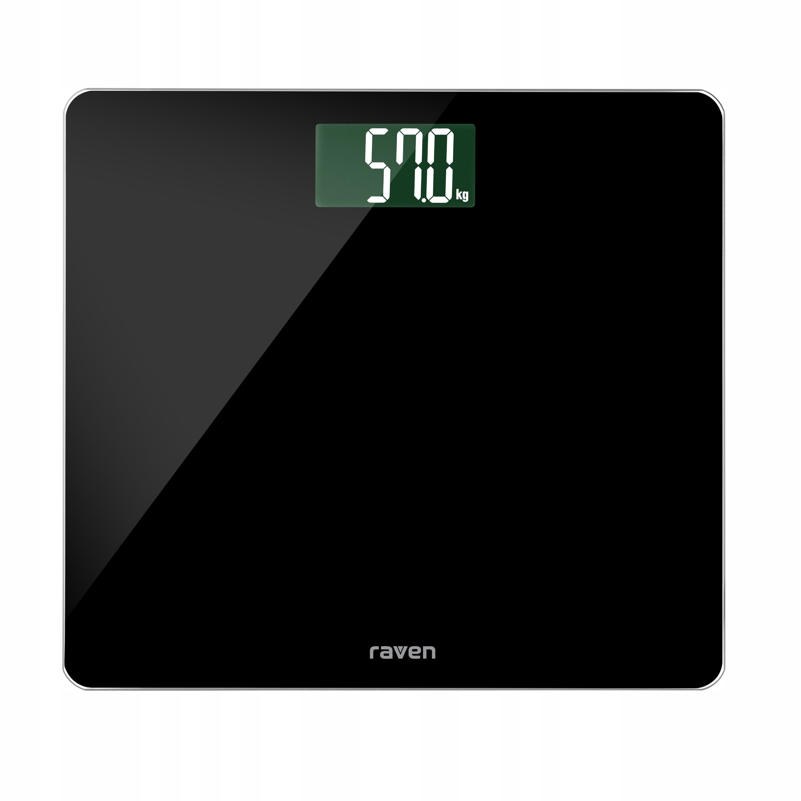 Bathroom scale electronic glass Raven EW013 up to 250kg Black