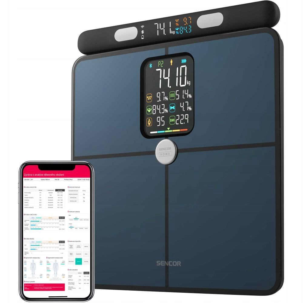 Bathroom scale smart analytical Sencor 9102 fitness iOS Android BT
