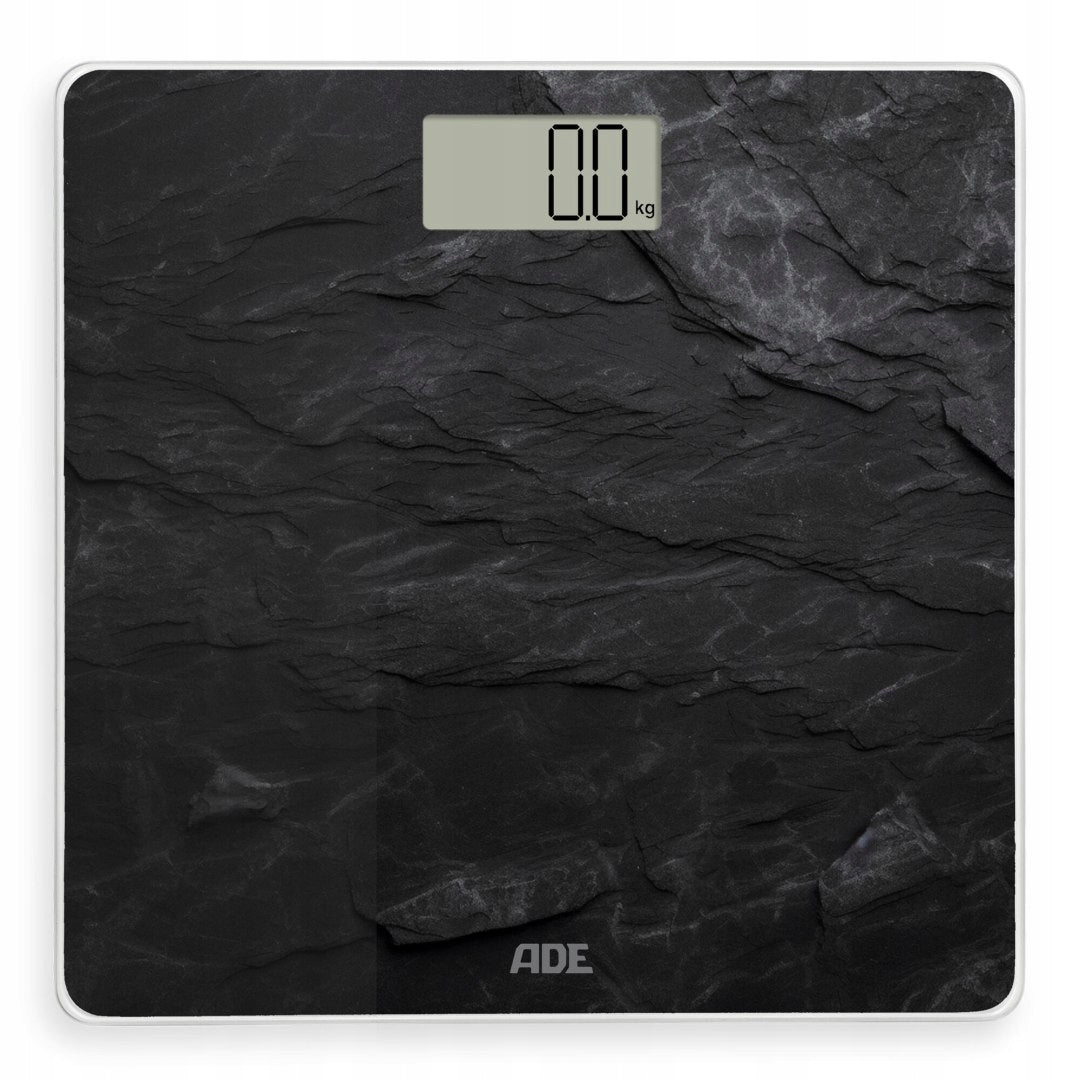 Bathroom scale up to 180 kg ADE 30 x 30 cm slate pattern black