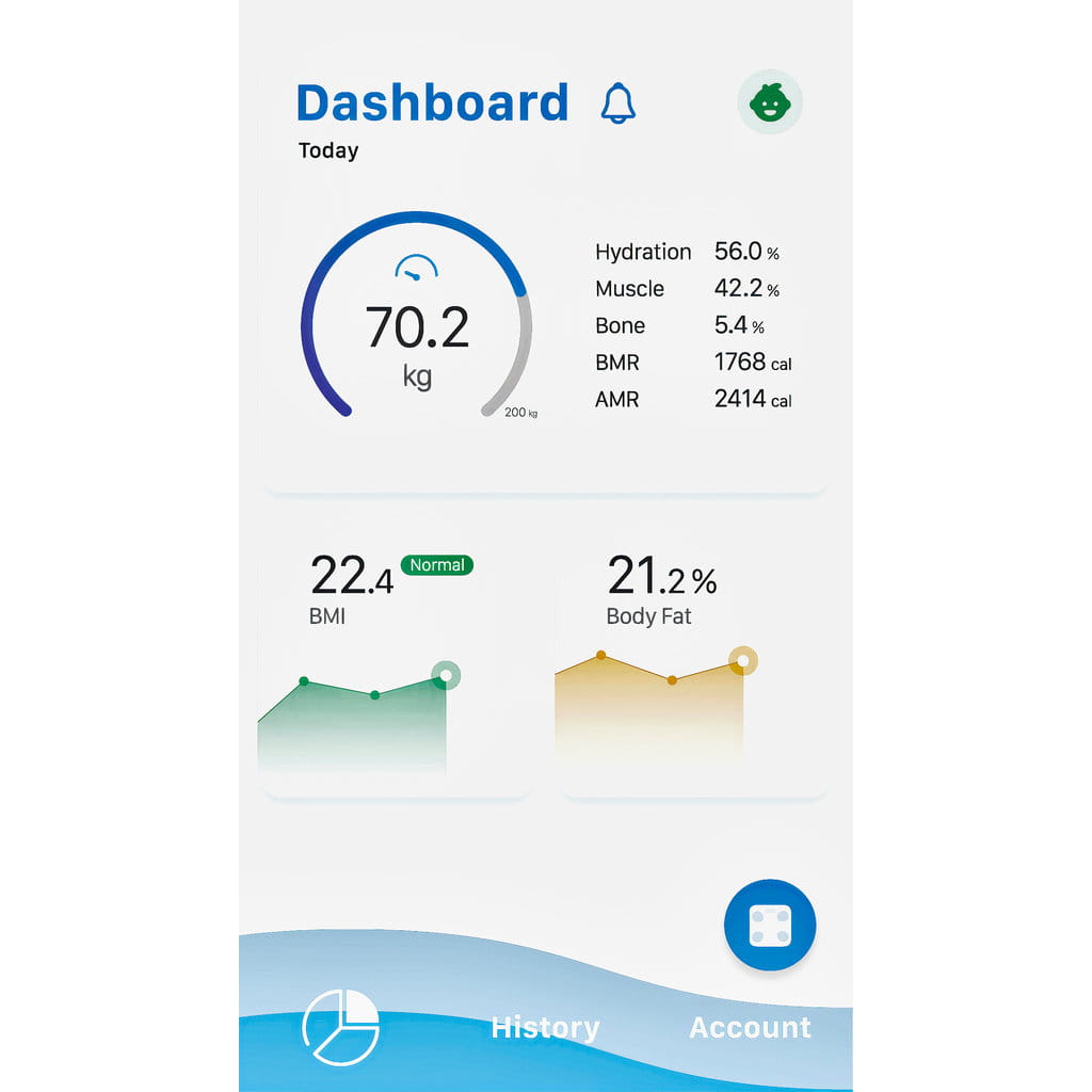 Bathroom scale with Bluetooth function Brand Marquant