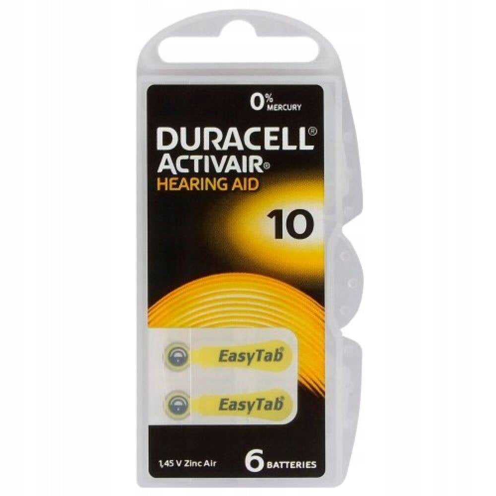 Batteries Duracell ActivAir 10 / PR70 - 180 pieces 3x box Batteries included yes