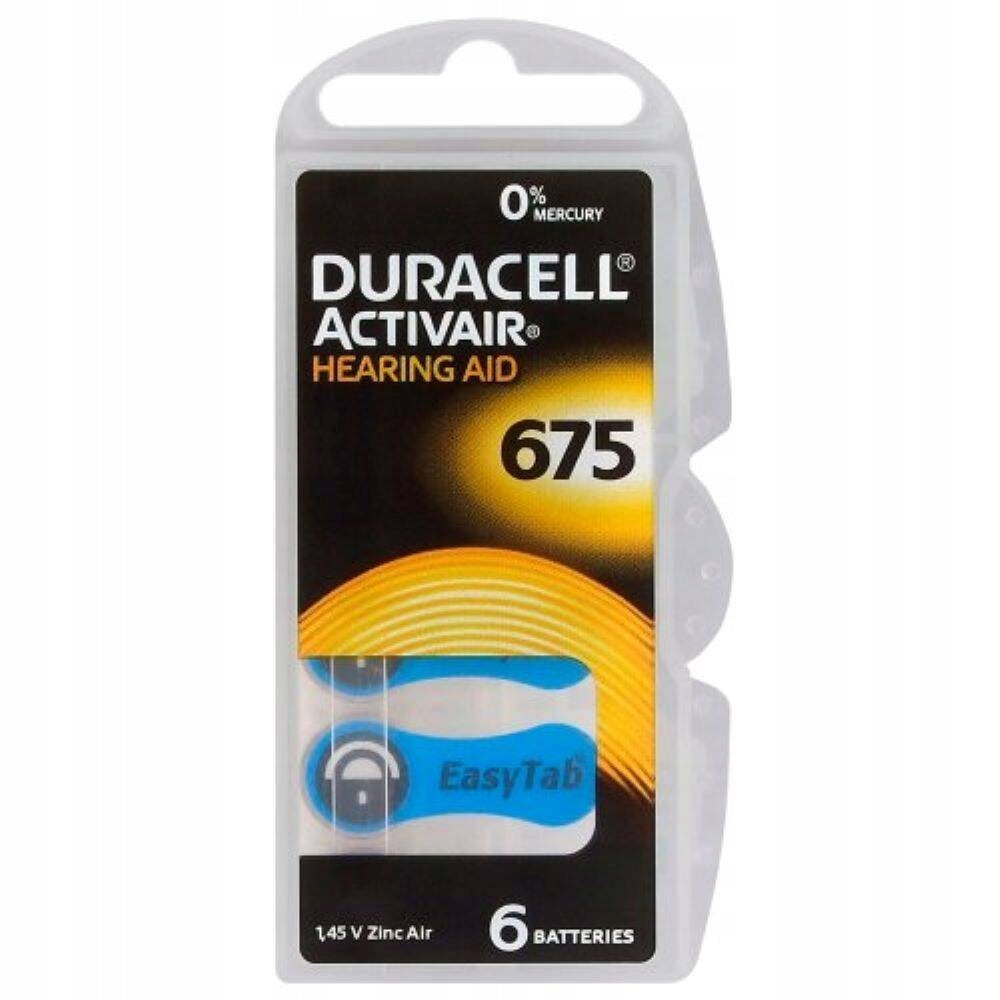 Batteries Duracell ActivAir 675 / PR44 - 180 pieces 3x box Batteries included yes