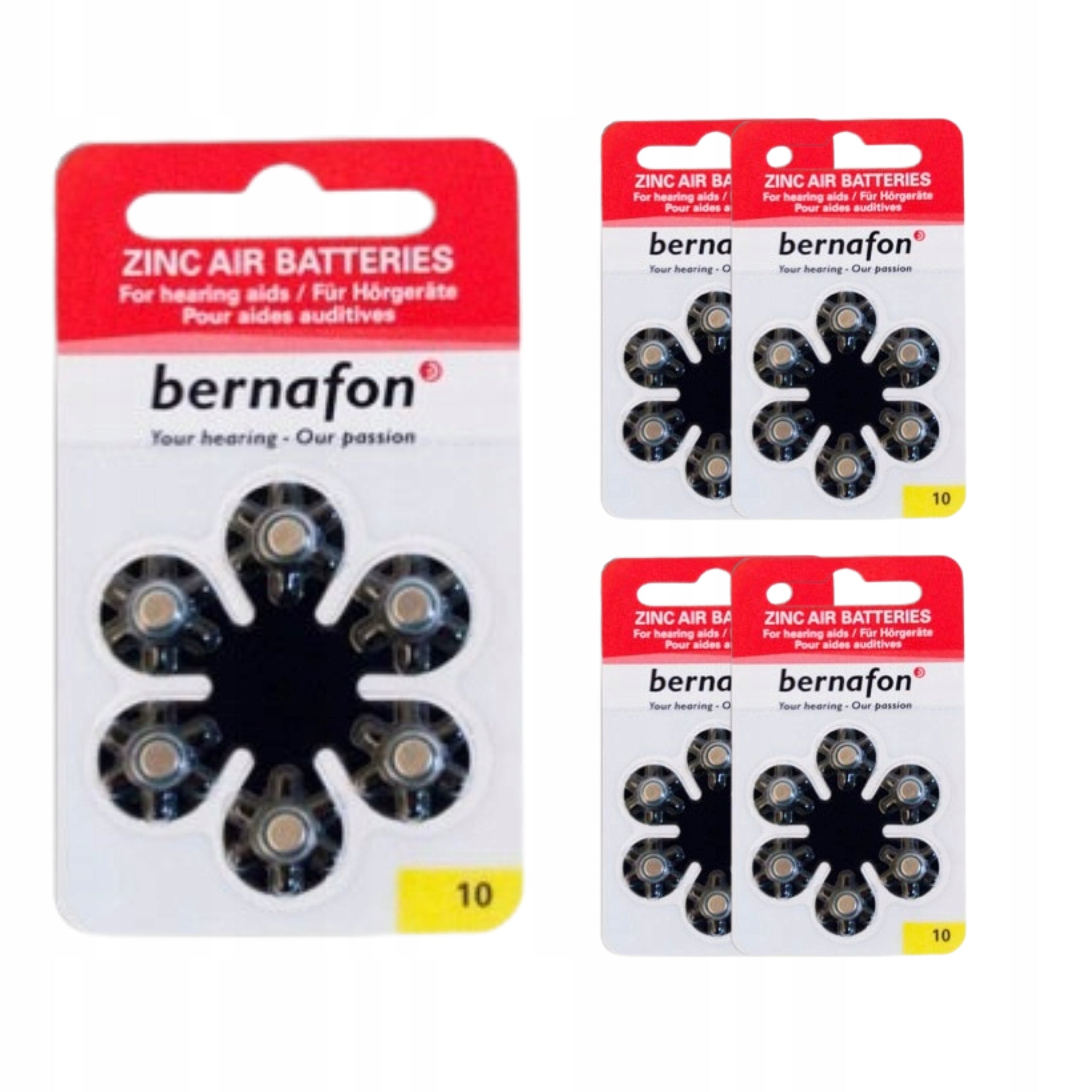 Batteries for Hearing Aids Bernafon 10 - 5 Leaves (30 Pieces Battery)
