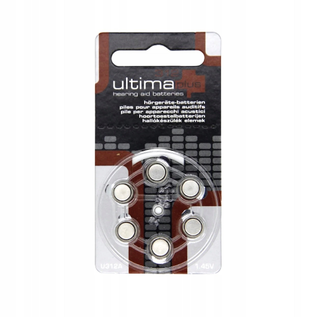 Batteries for Hearing Aids Ultima 312- 1 Leaf (6 Pieces Battery)