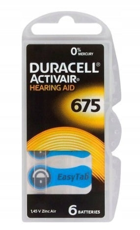 Batteries for hearing aids Duracell 675 6pcs.