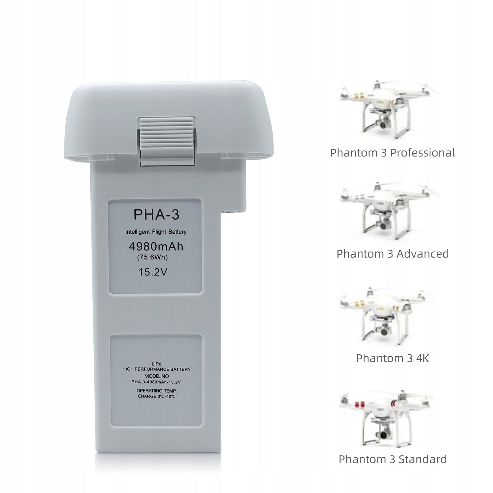 Battery 4980mAh 15.2V Rechargeable Battery for DJI phantom 3 Pro Standard Advanced Model do Dron phantom 3 serię