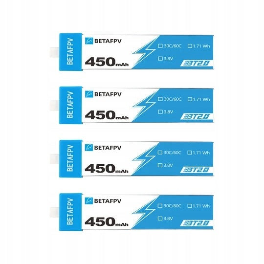 Battery BETAFPV LiHv 1S 4.35V 450mAh 30C HV BT2.0 (4pcs)