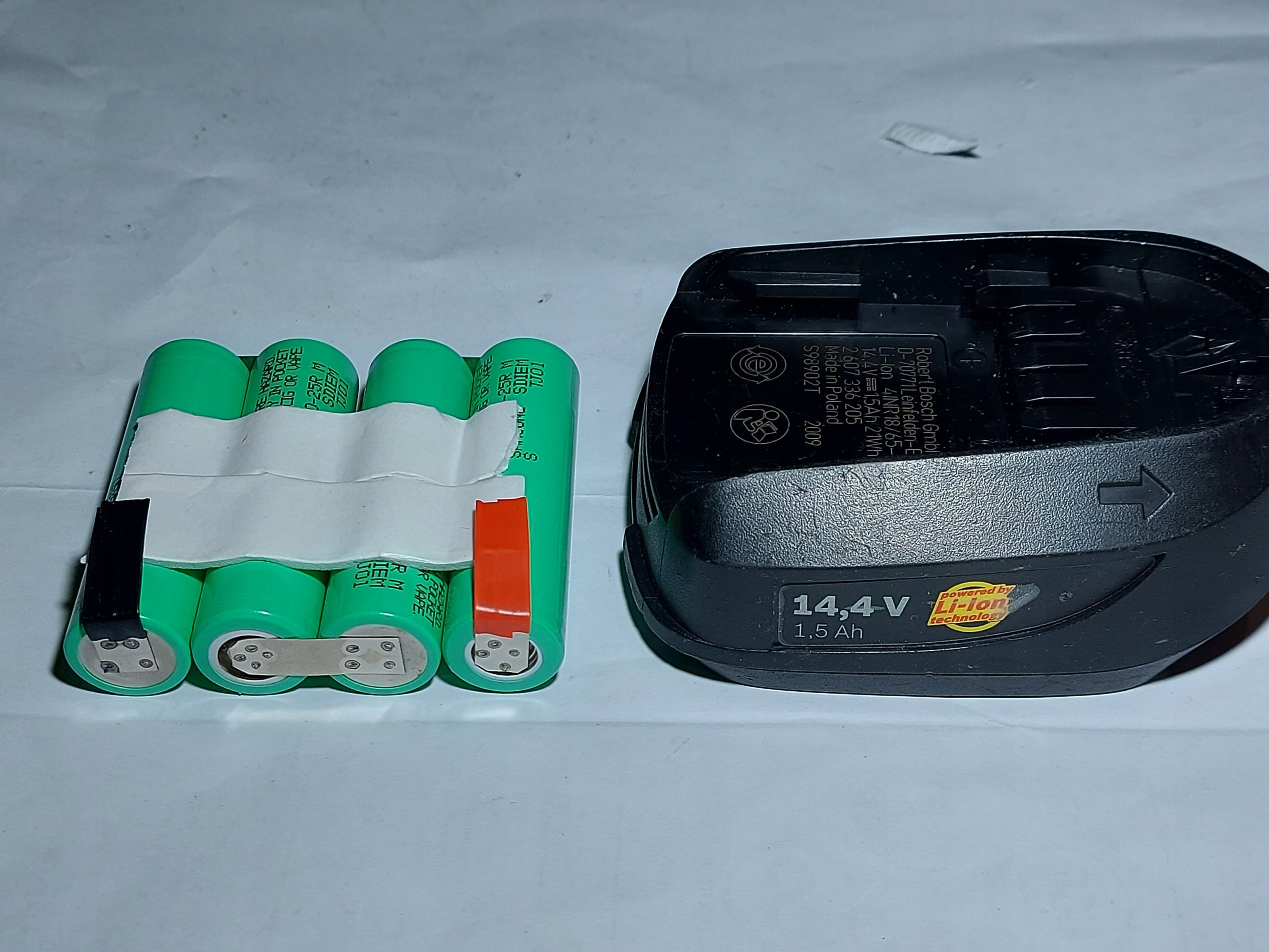 Battery Bosch 14,4 V CARTRIDGE FOR SELF-REPLACEMENT 14,4V 2,5 Ah PBA Certificates of conformity CE