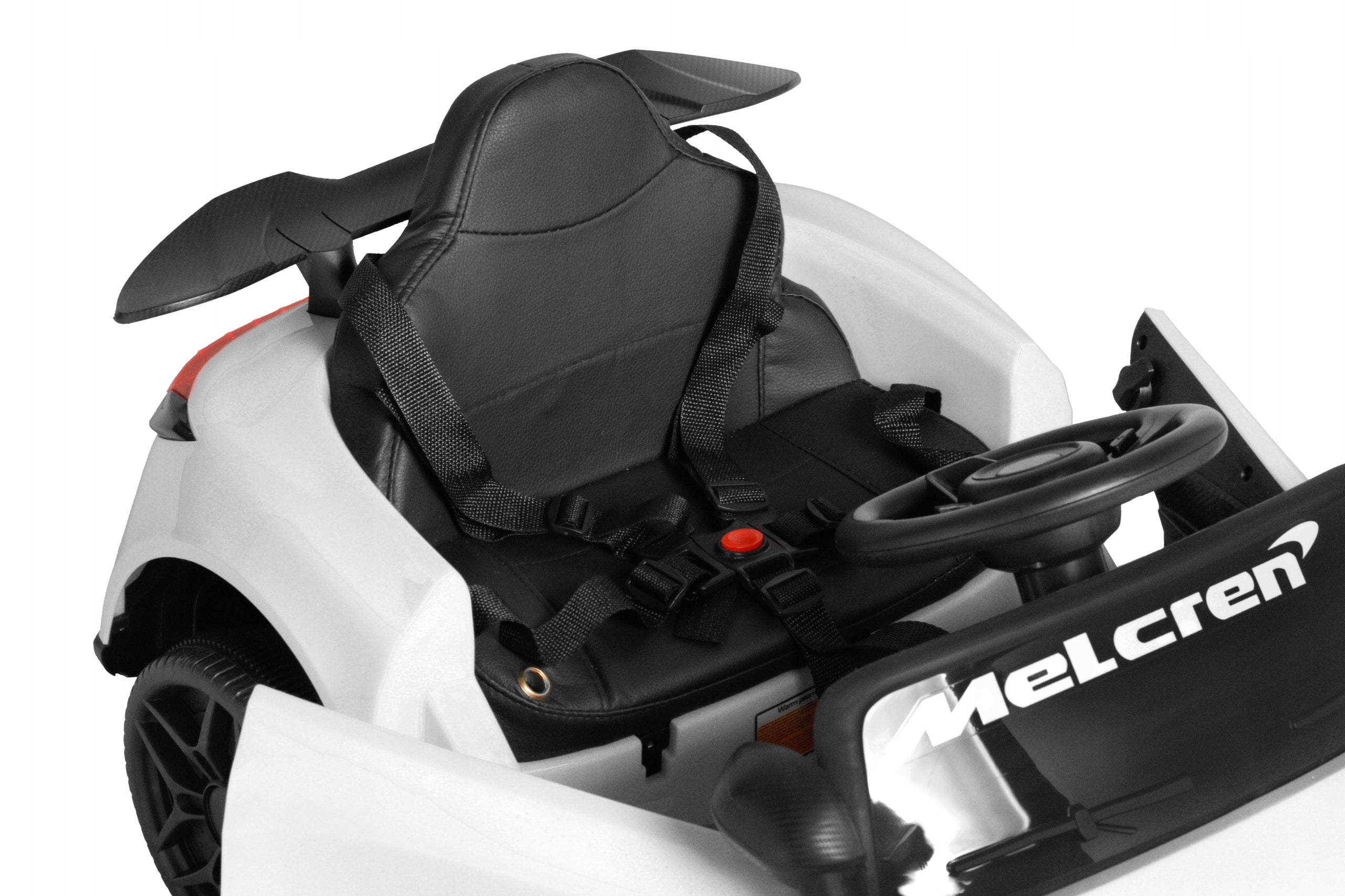 Battery Car MC White Remote Control Rocker LEDs Leather Spoiler joy4kids auto Color white