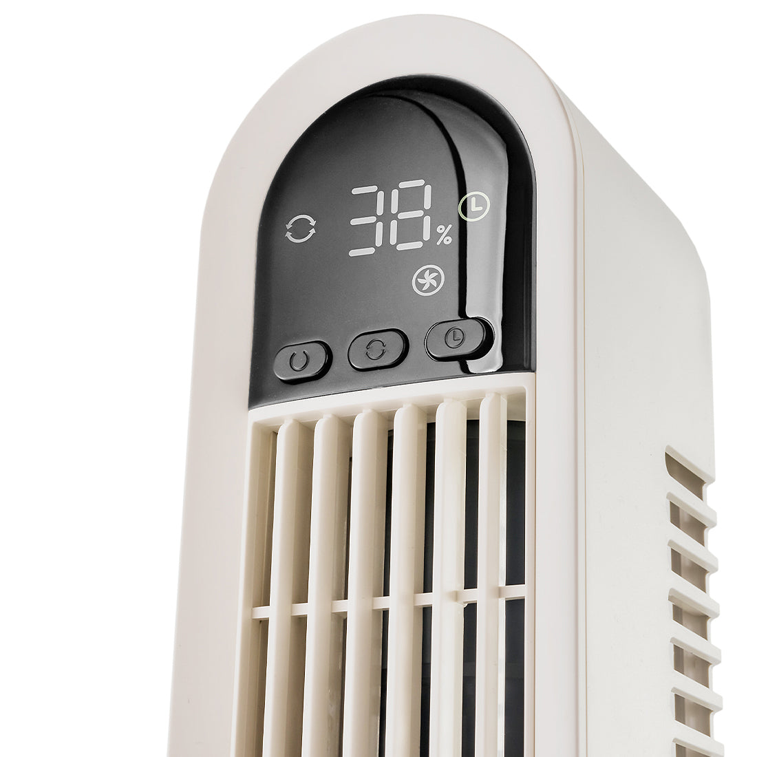 Battery Desk Fan with OSCILLATION Spacetronik 12h Timer QUIET Manufacturer code SPF-AIRPUFF4AW