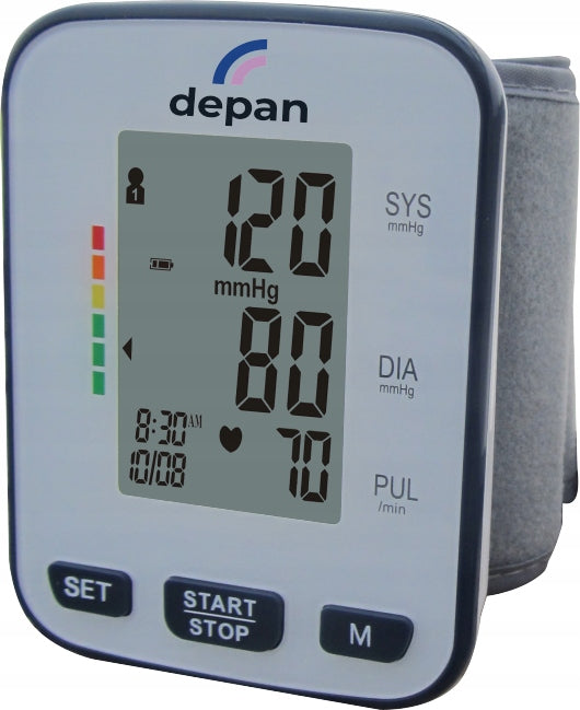 Battery Operated Automatic Wrist Blood Pressure Monitor, Depan Packaging status original