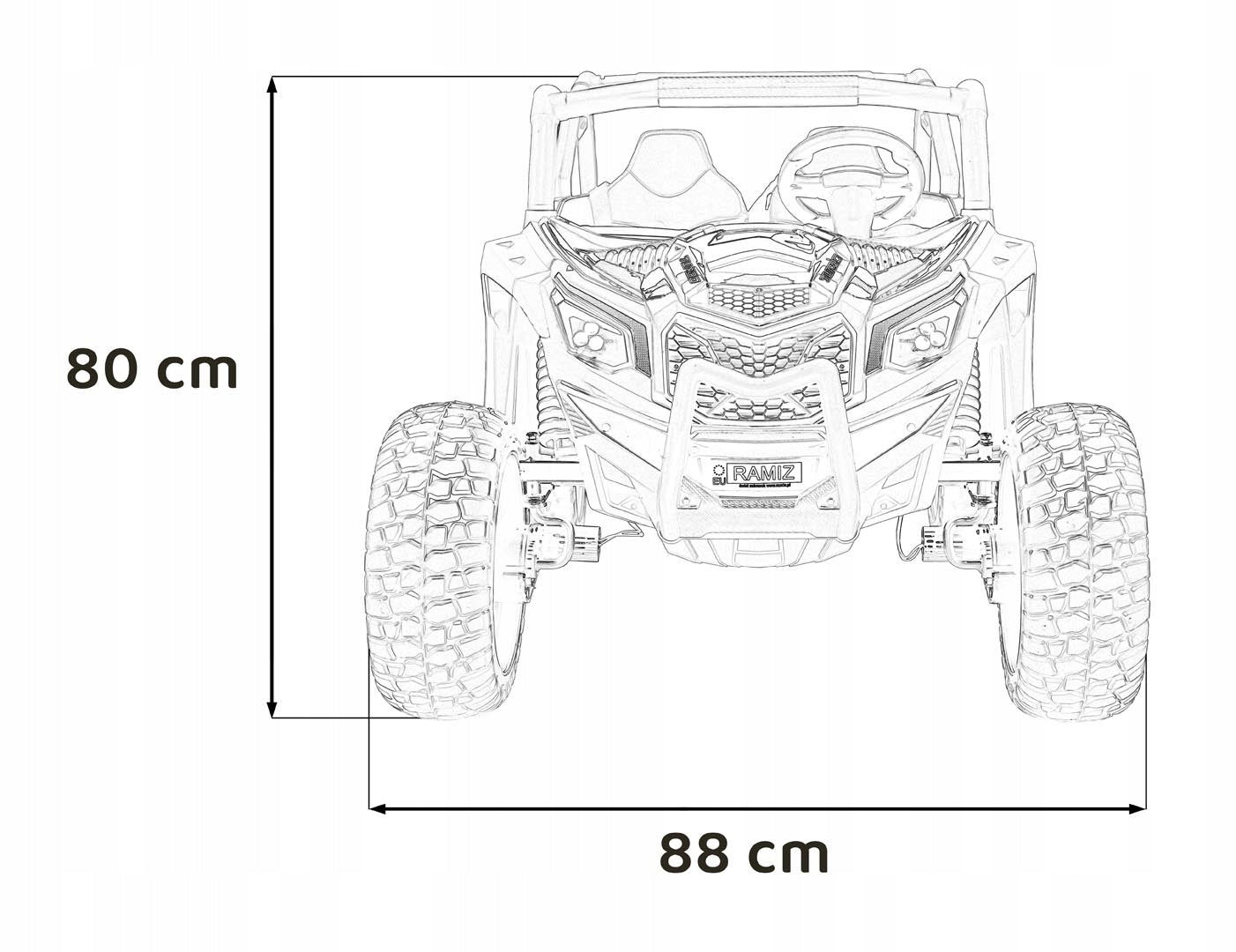 Battery Operated Car Quad Buggy UTV X3 Off-Road 4 x 200W 24V/7Ah Blue Packaging status original
