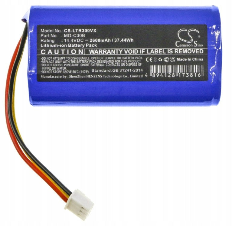 Battery Rechargeable Battery for Proscenic 820T 830T 14,4V 3000mAh Li-Ion