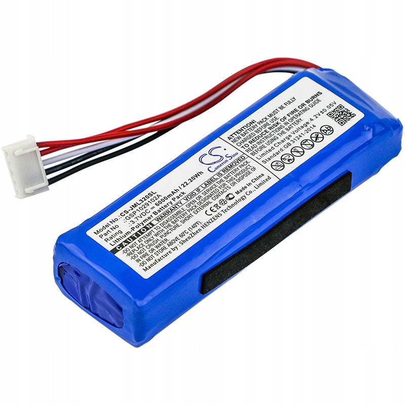 Battery for JBL charge 3 replacement GSP1029102A 3,7VDC 6000mAh Li-Po (Cameron