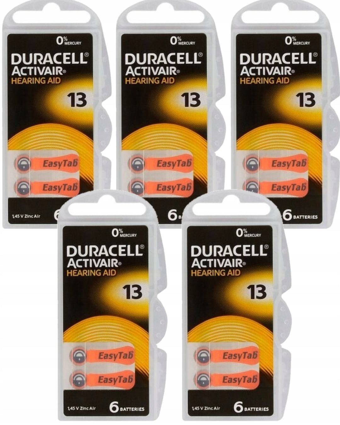 Battery for hearing aids Duracell 13 310 mAh - price for 30 pcs. Packaging status original