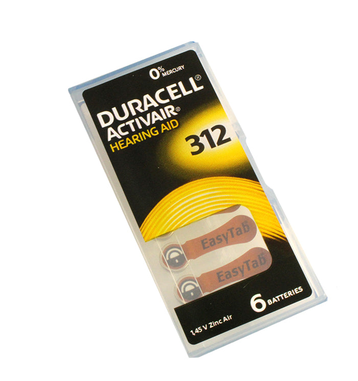 Battery for hearing aids Duracell 312 6 pcs. 180 mAh Medical device yes