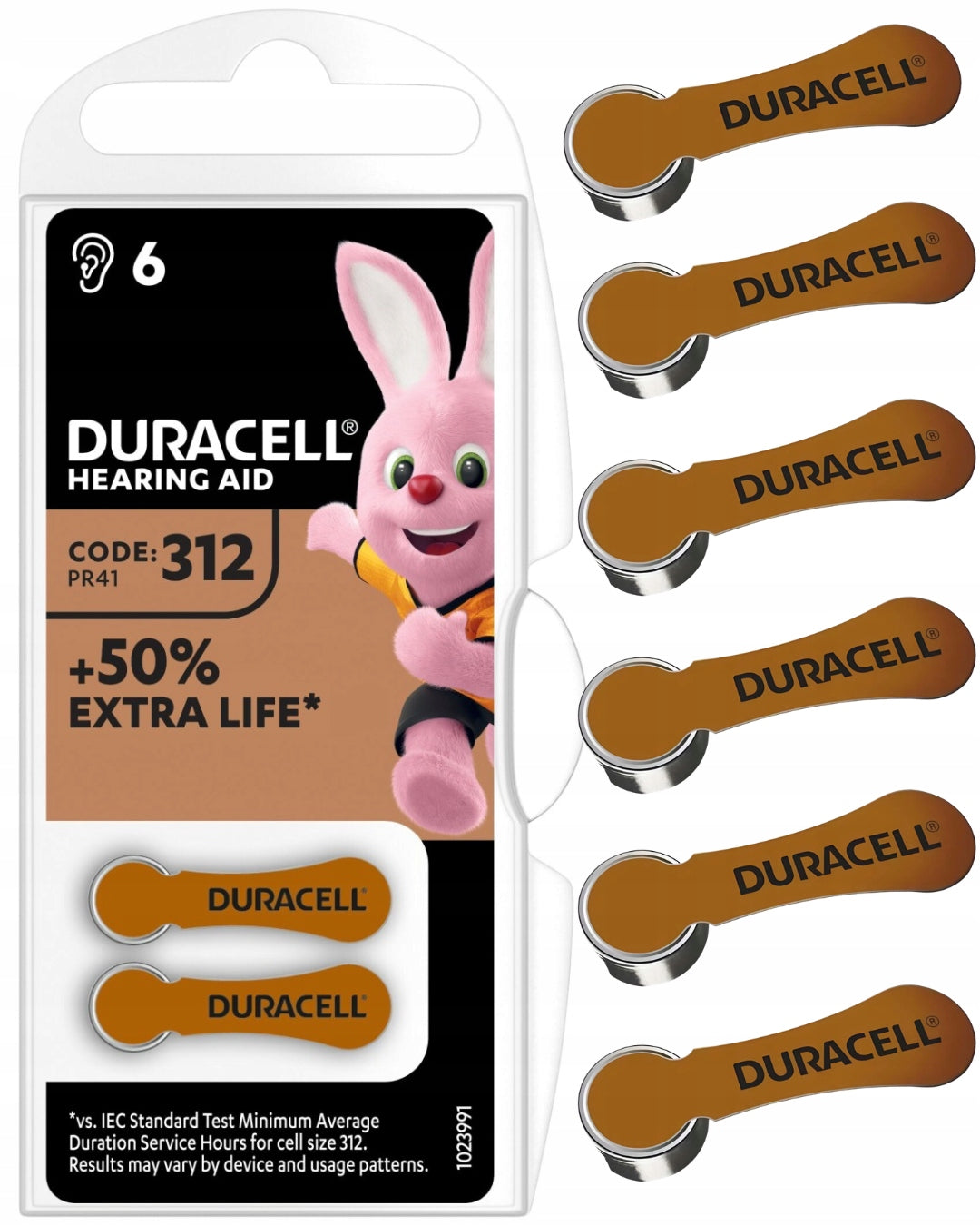 Battery for hearing aids Duracell 312 6 pcs. 180 mAh