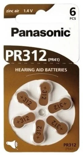 Battery for hearing aids PANASONIC 312 - price for 60pcs Packaging status original