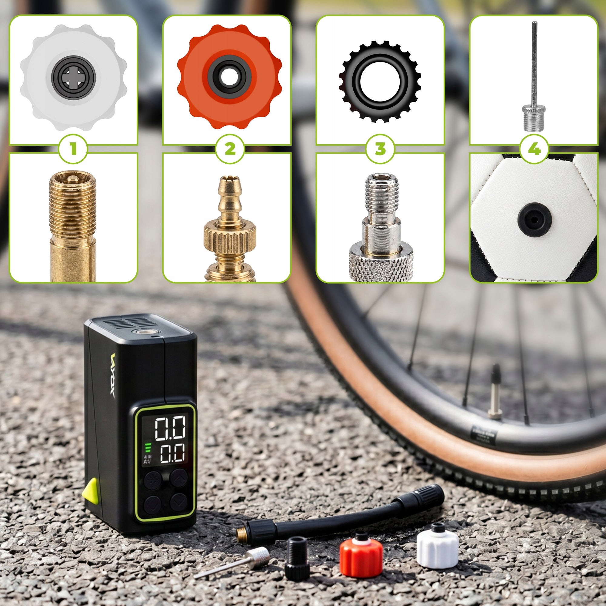 Battery pump for bicycle, compressor 10,3 BAR 1100mAh, Vayox VA0451 Packaging status original