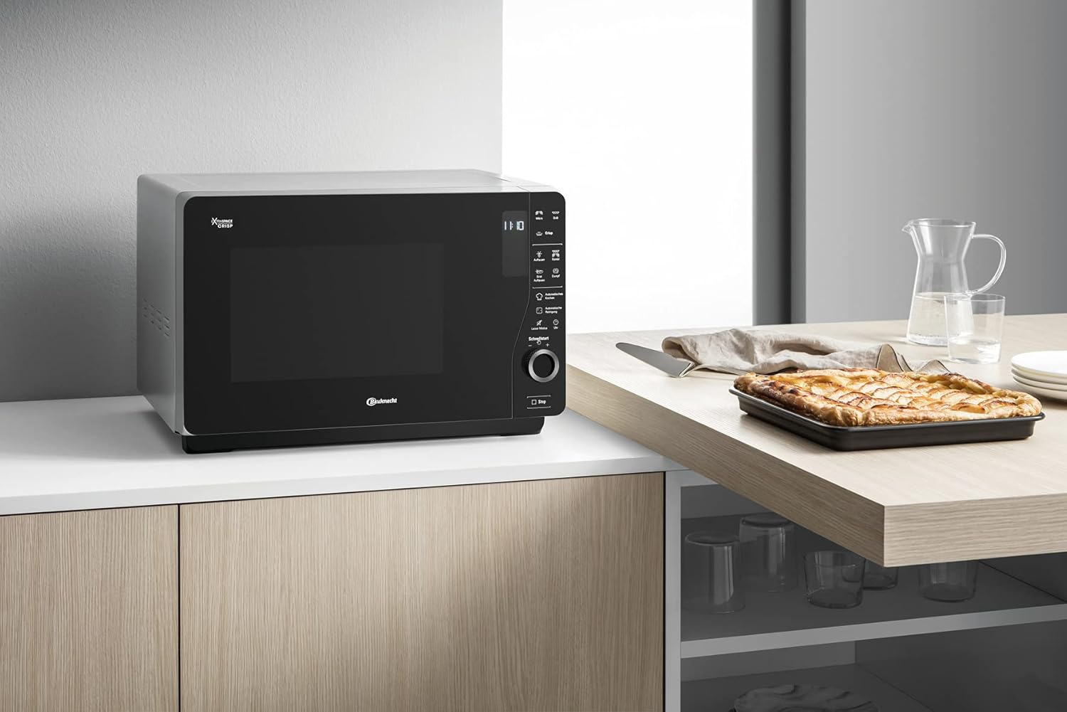 Bauknecht MW 427 SL ExtraSpace Microwave 25L 800W grill pair silver Brand Bauknecht