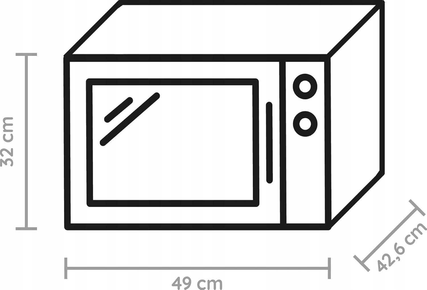 Bauknecht MW 427 SL ExtraSpace Microwave 25L 800W grill pair silver Model MW 427 SL