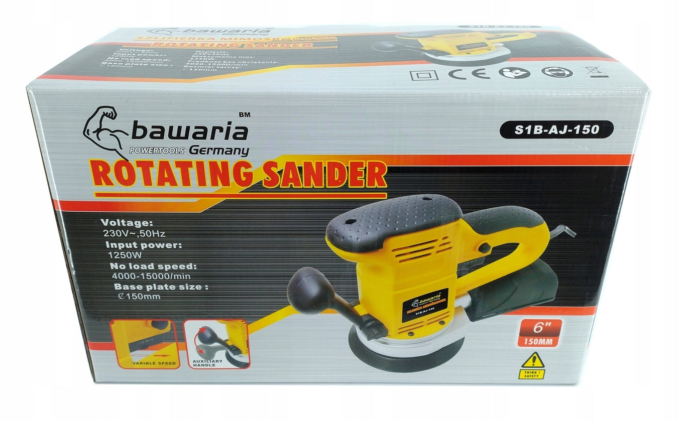 Bavaria AJ-150 Oscillating Eccentric Grinder 150mm 1250W Adjustable Packaging status original