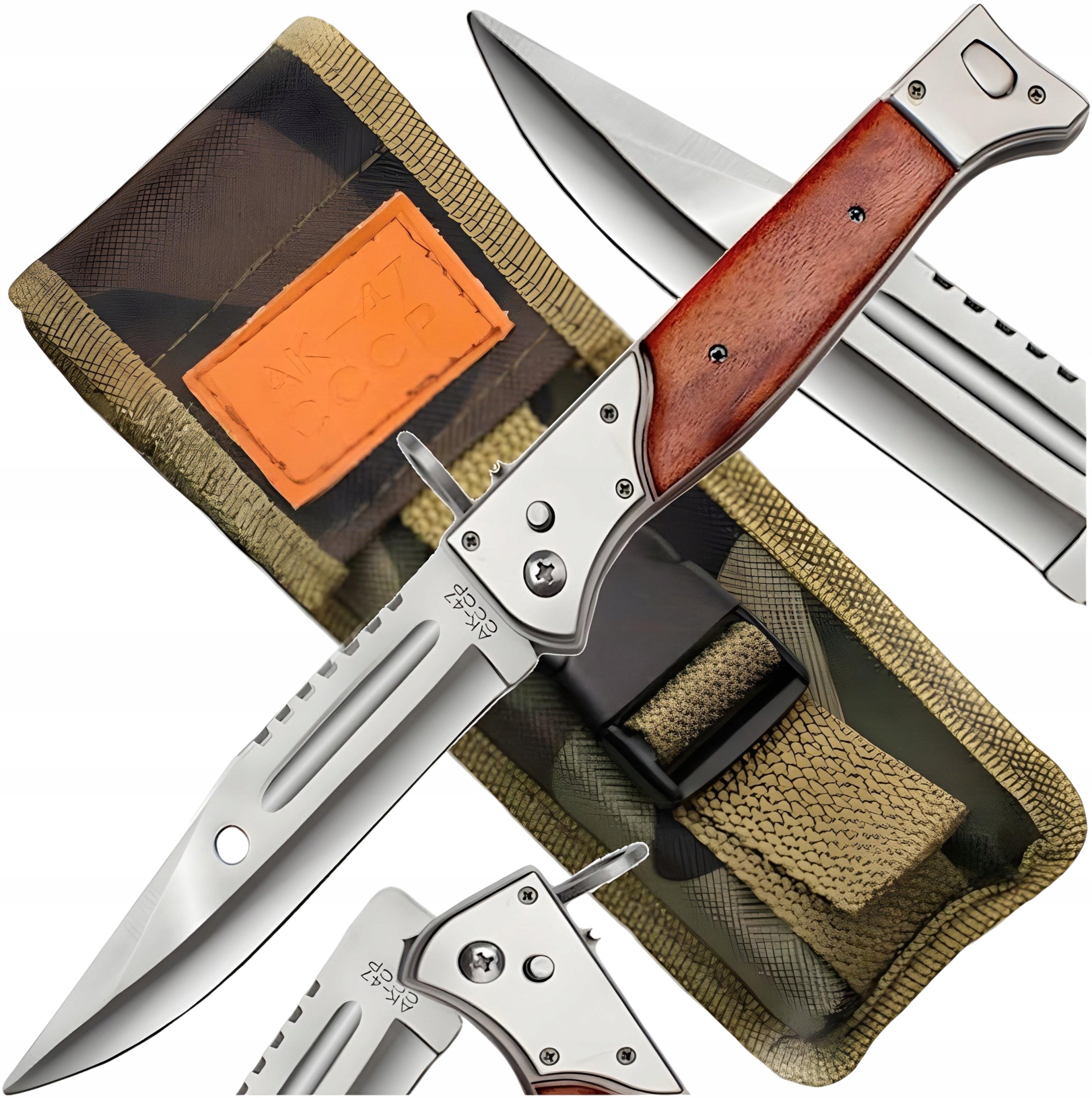 Bayonet AK 47 Spring Knife Automatic Large 34 cm XL BSH Survivalovy