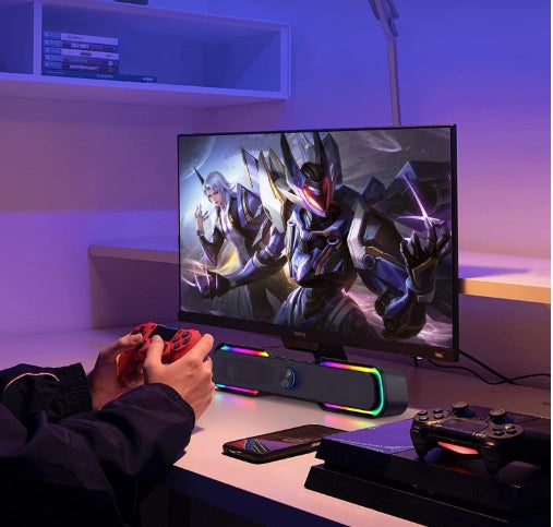 Bazivve RGB Dynamic Computer Speaker with Hi-Fi and Mood RGB Black Brand no brand