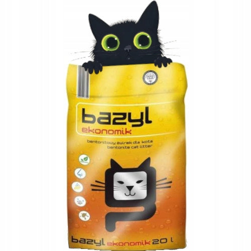 Bazyl Economics 1-4 mm bentonite litter for cats 20l