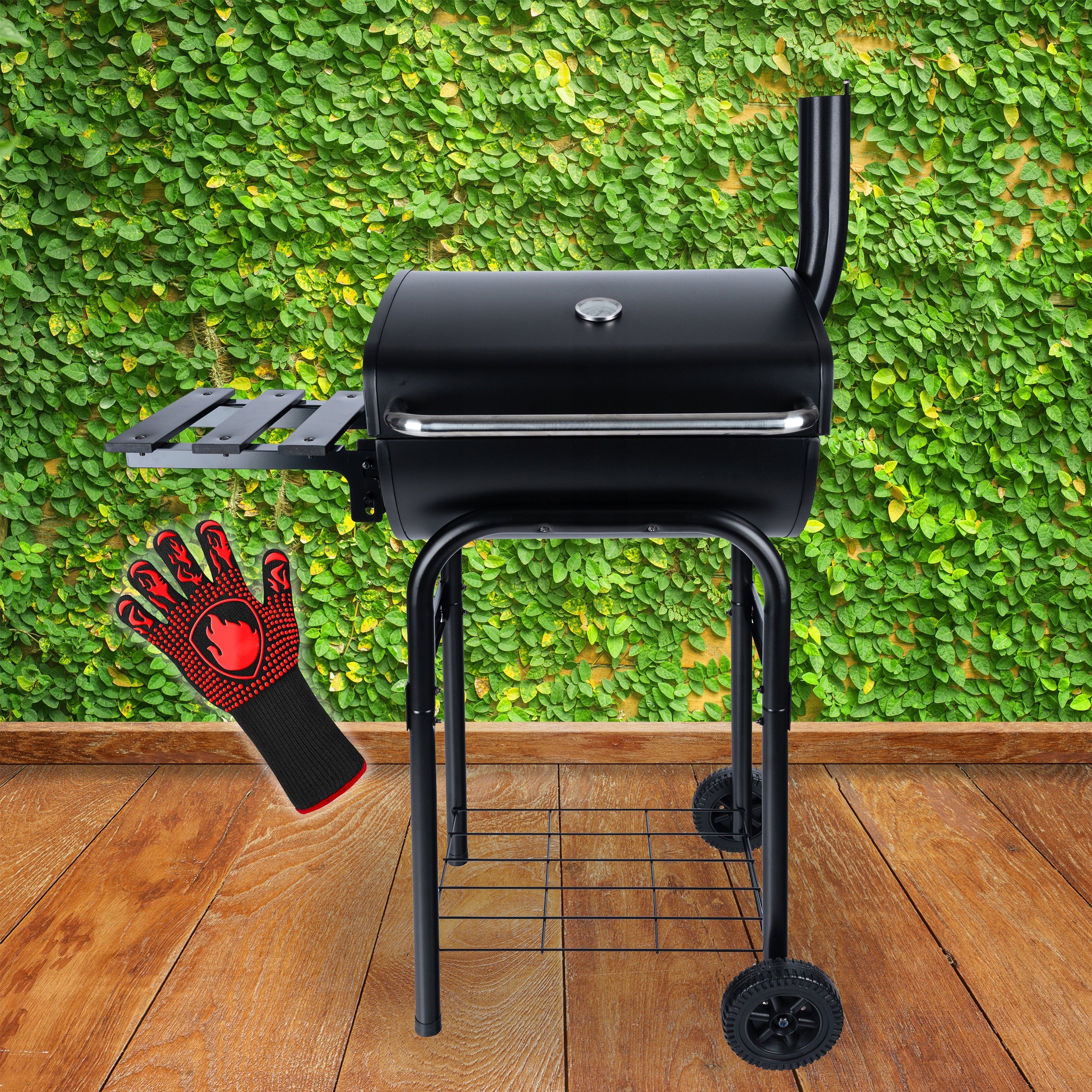 Bbq Portable Grill with Charcoal Garden Cover for Briquette Lockable + Chimney Manufacturer code GQ10