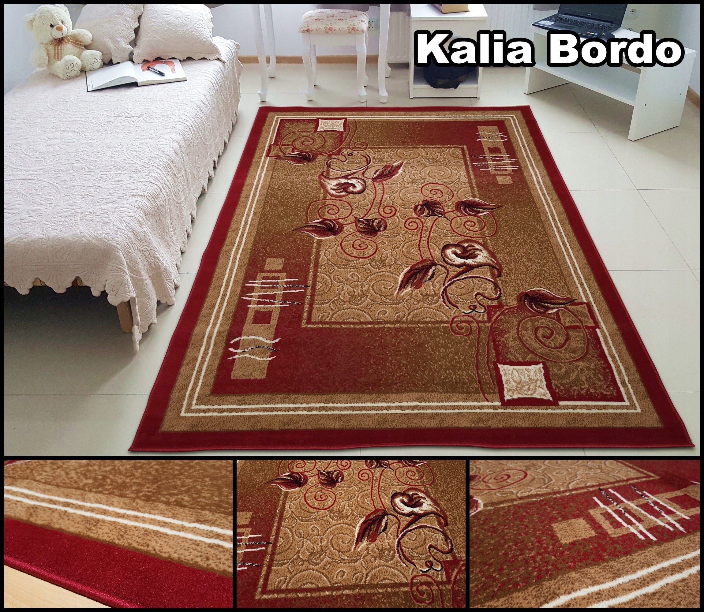 Bcf Densely woven carpet Alfa 150x210 MIX Style Bronze Bordo Grey @ Pattern Selection Color multicolor