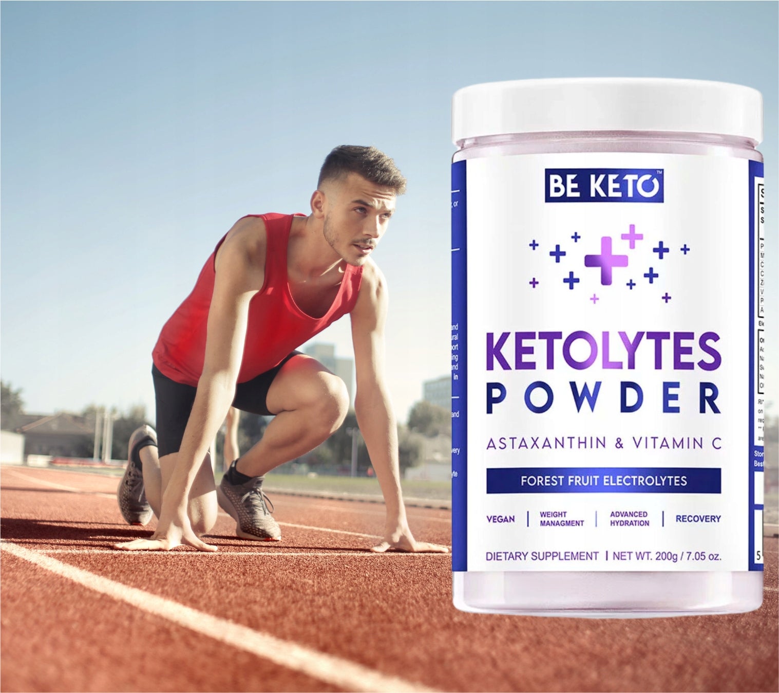 Be KETO ELECTROLYTES Powder MAGNESIUM POTASSIUM VITAMIN C CALCIUM Forest Fruit 200g Expiration date at least 1 year from the date of purchase