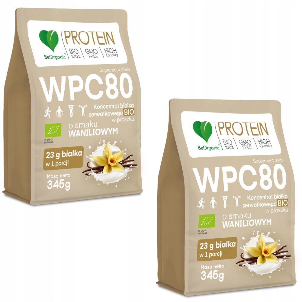 Be Organic BIO WPC 80 Vanilla 345 g | Whey Protein BCAA Without Sugar