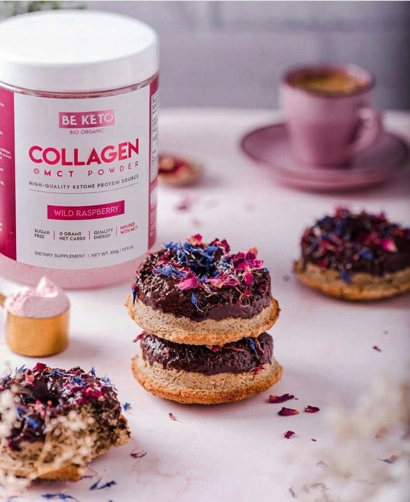 BeKeto Collagen with MCT oil - Wild Raspberry 300G BE KETO Expiration date at least six months from the date of purchase
