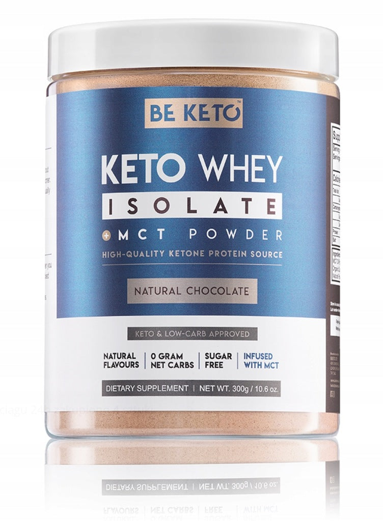 BeKeto KETO PROTEIN ISOLATE with oil MCT Isolate WPI 300g Natural Chocolate