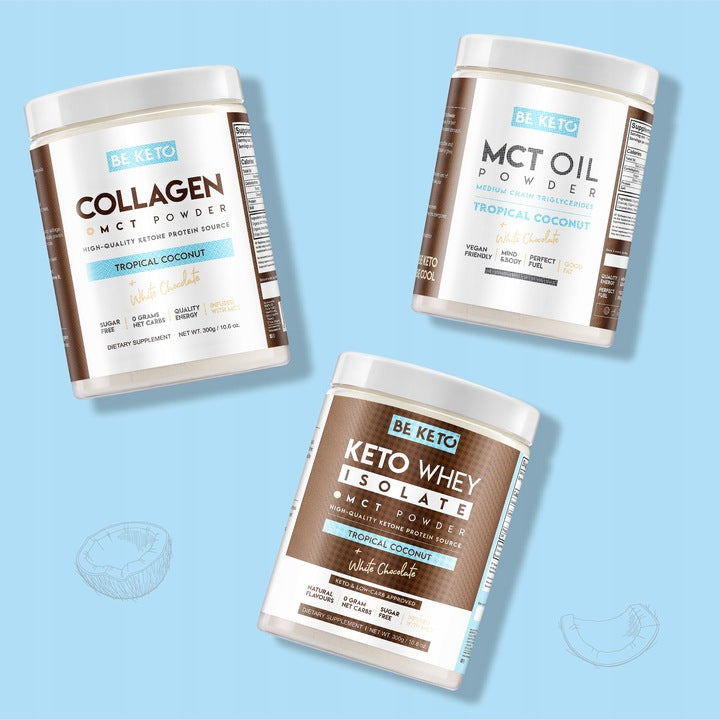 BeKeto Keto Collagen with MCT - Coconut & White Chocolate Be Keto 300g Brand BeKeto