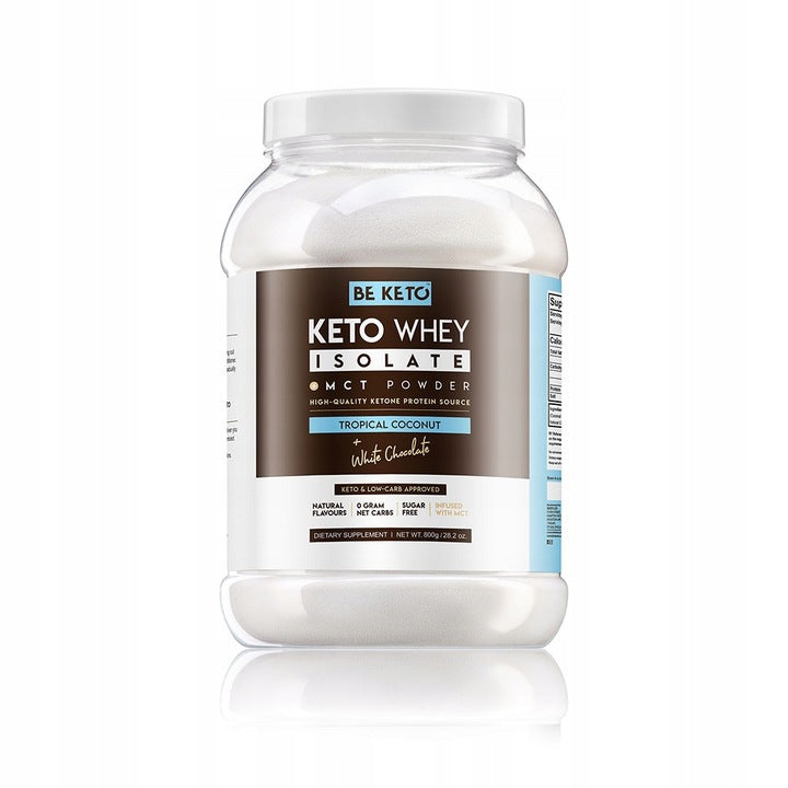 BeKeto PROTEIN ISOLATE WITH MCT Oil - Coconut & White Chocolate 800g LARGE