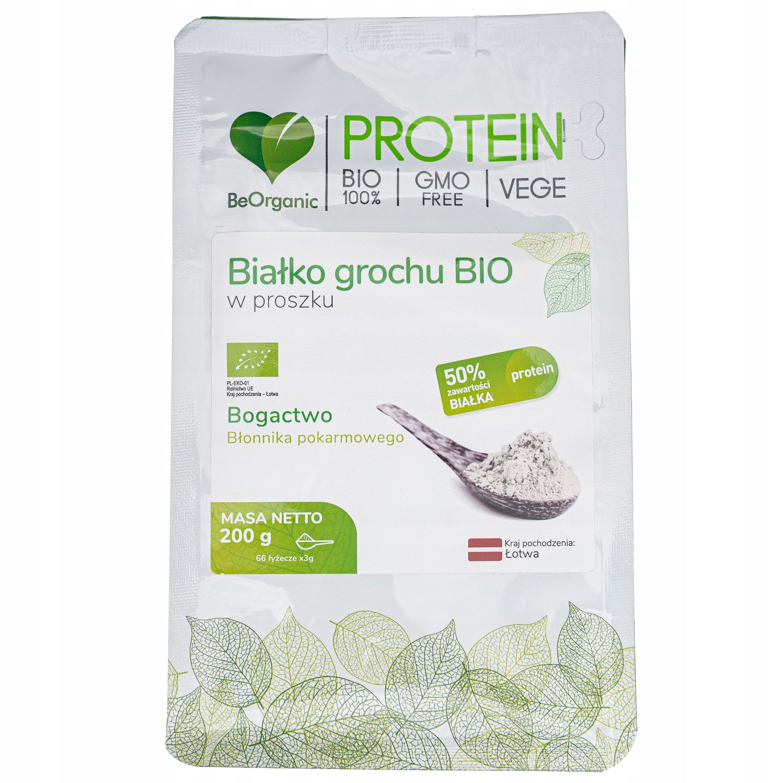 BeOrganic Pea Protein BIO Powder 200g Expiration date at least six months from the date of purchase