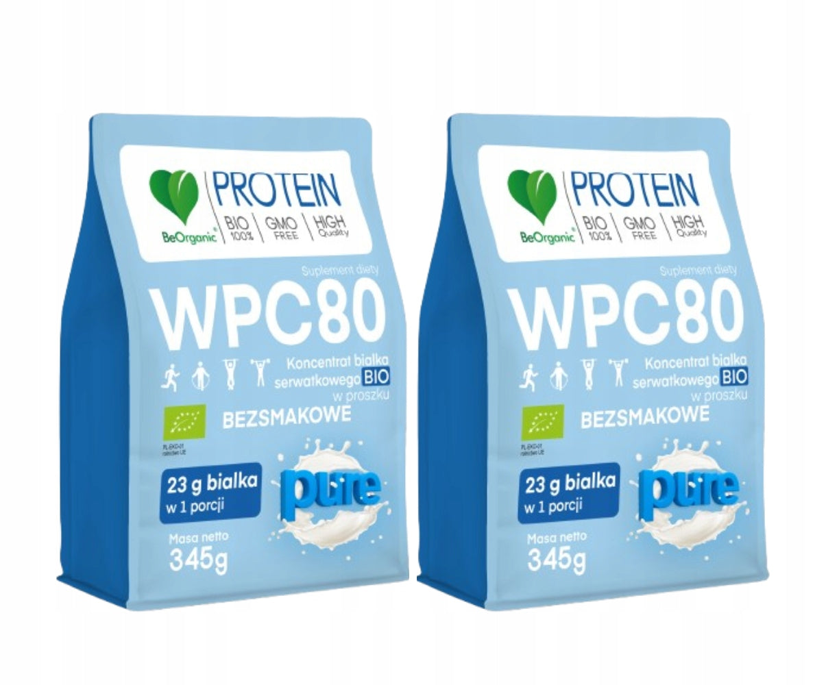 BeOrganic WPC 80 2 x BIO protein powder tasteless Fit Bone Appetite