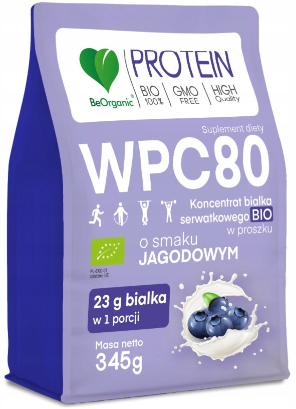 BeOrganic WPC 80 Berry Flavoured BIO Protein Powder, Medicaline