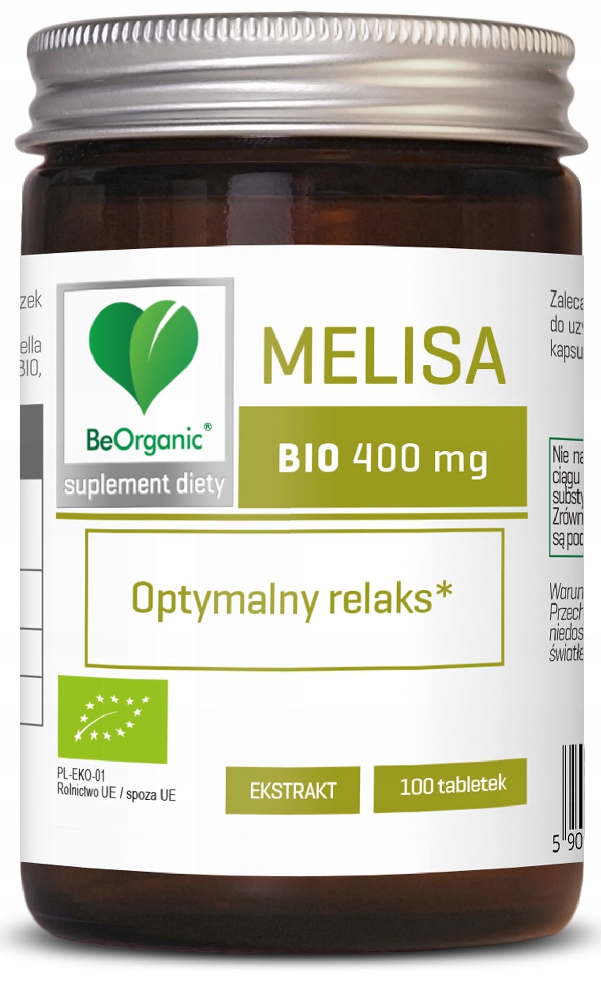 BeOrganic by Aliness MELISA BIO 400mg 100 Tablets