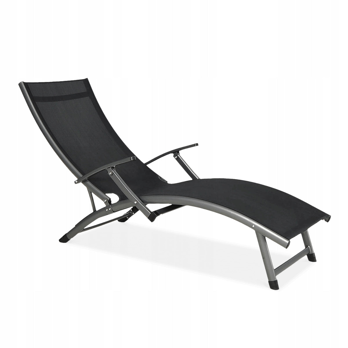 Beach Garden Sun Lounger Folding RELAX for Pool Garden Comfortable Strong Black Kind sunbed