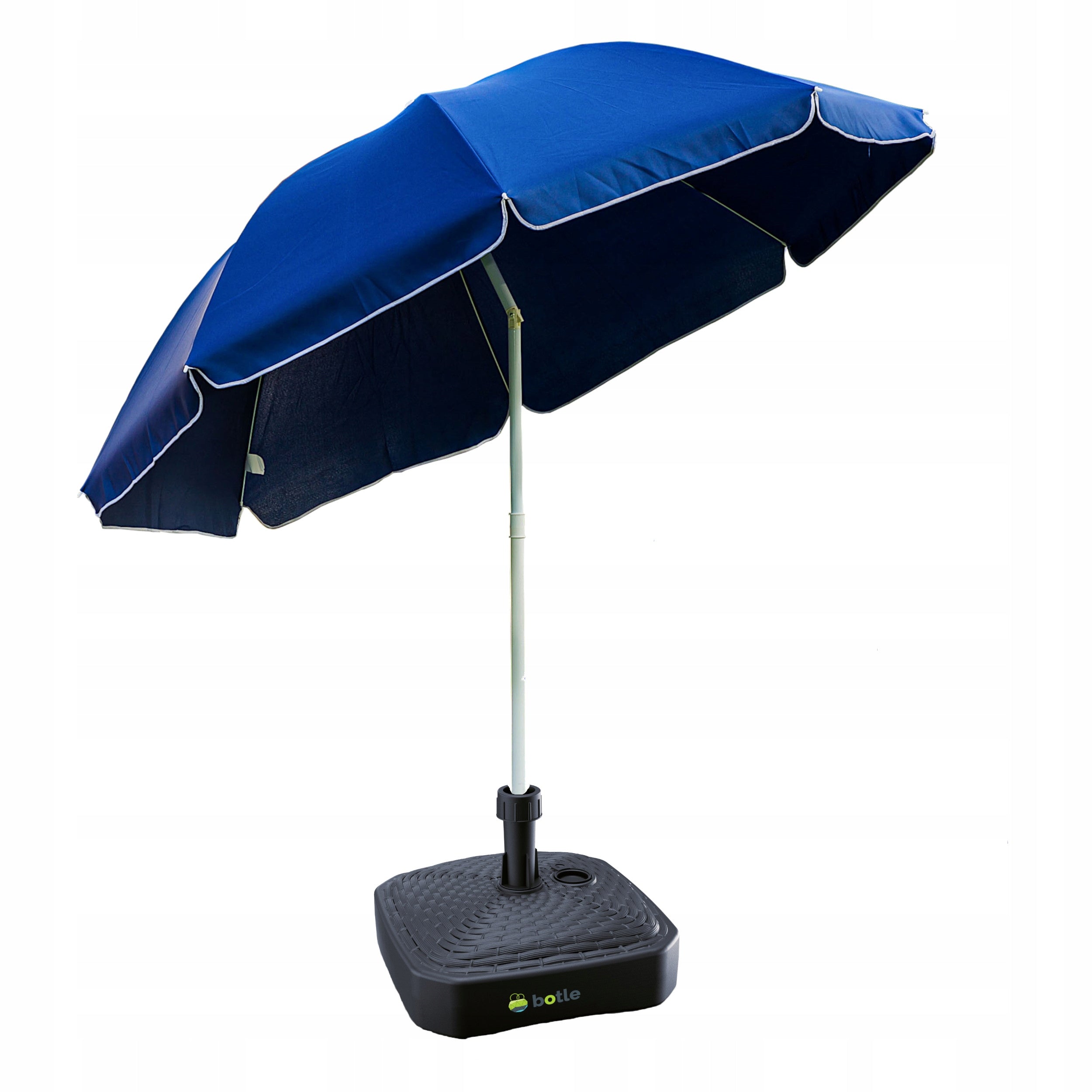 Beach Garden Umbrella 240cm Large Broken with Base Stand Square Set Color blue