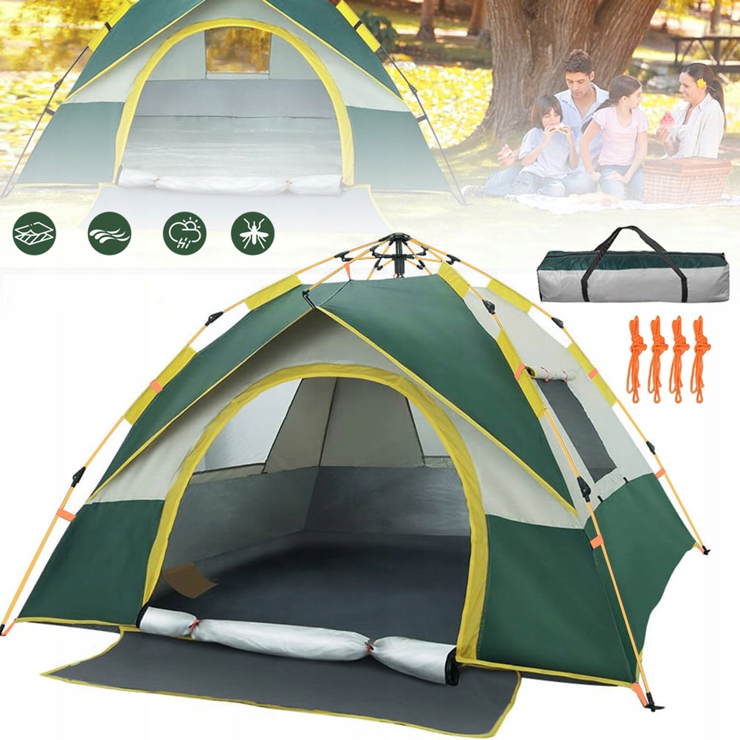 Beach Tent Camping Tent Tourist Strong Automatically Folding Product weight with unit packaging 2.81 kg